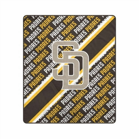 Pegasus San Diego Padres 60" x 70" Diagonal Lined Wordmark Ultra Soft Blanket