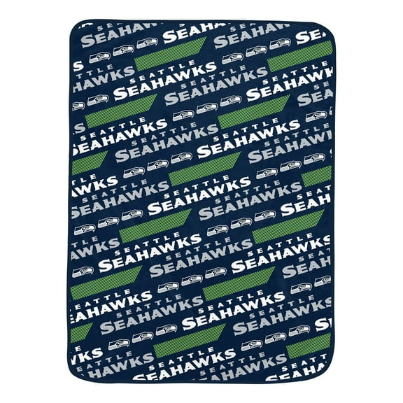 Pegasus Seattle Seahawks 60" x 72" Slanted Half-Stripe Wordmark Ultra Soft Blanket