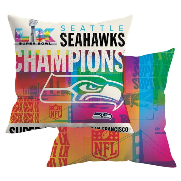 Pegasus Seattle Seahawks Super Bowl LX Champions 16" x 16" Theme D-cor Pillow