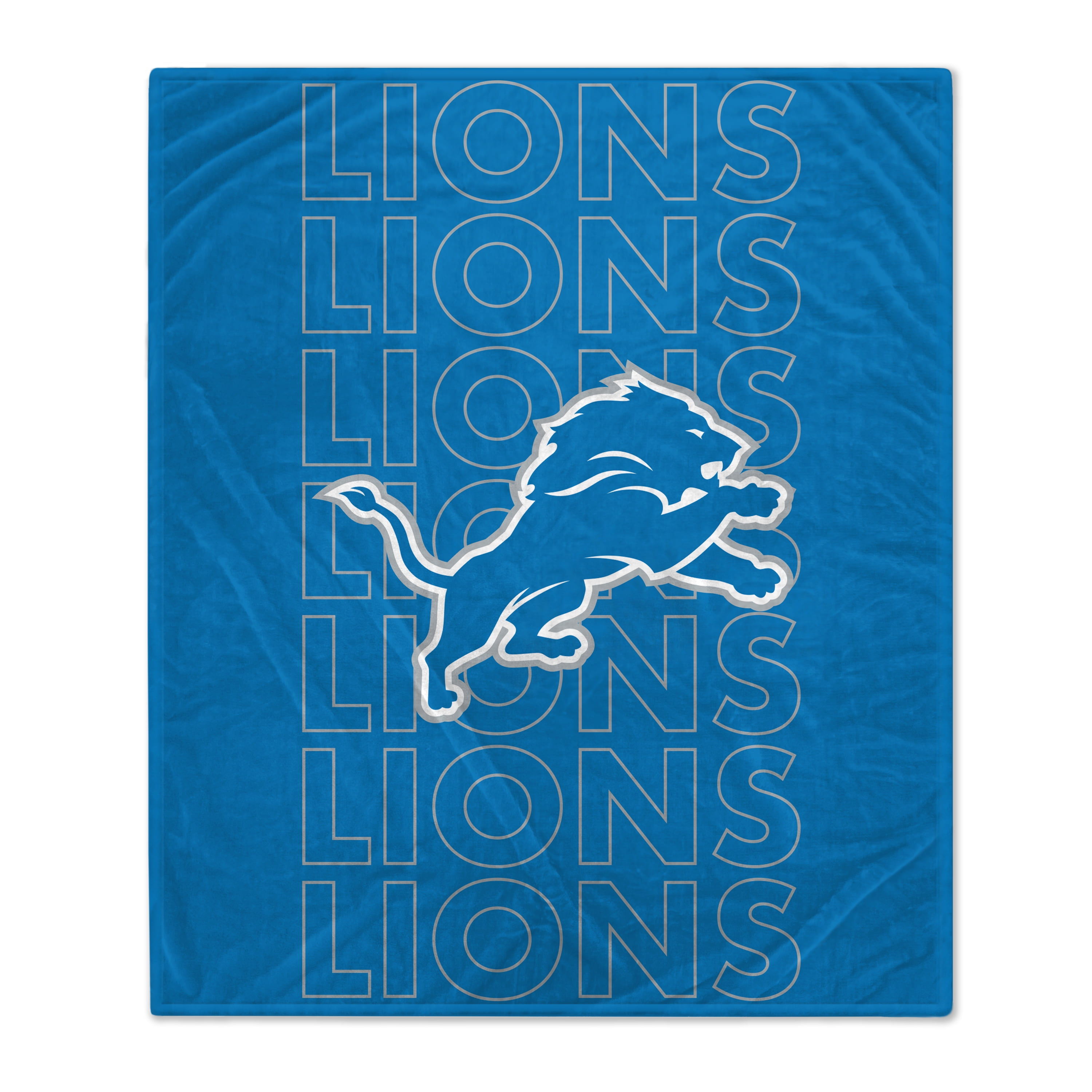 Pegasus Sports Detroit Lions Echo Wordmark Ultra Soft Throw