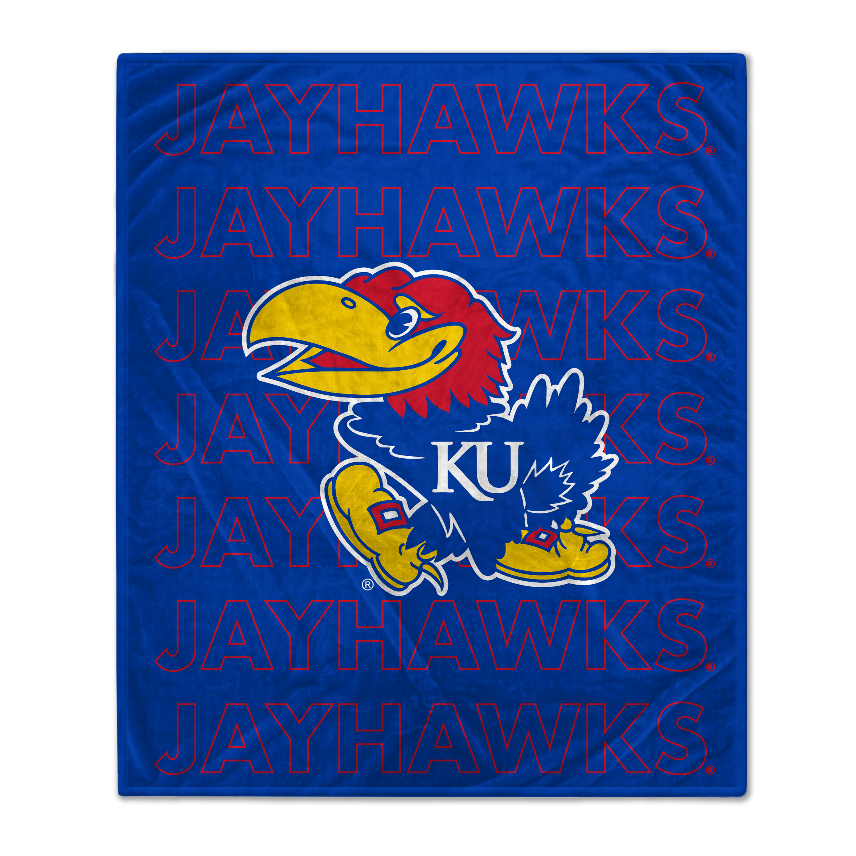 Pegasus Sports Kansas Jayhawks Echo Wordmark Ultra Soft Throw