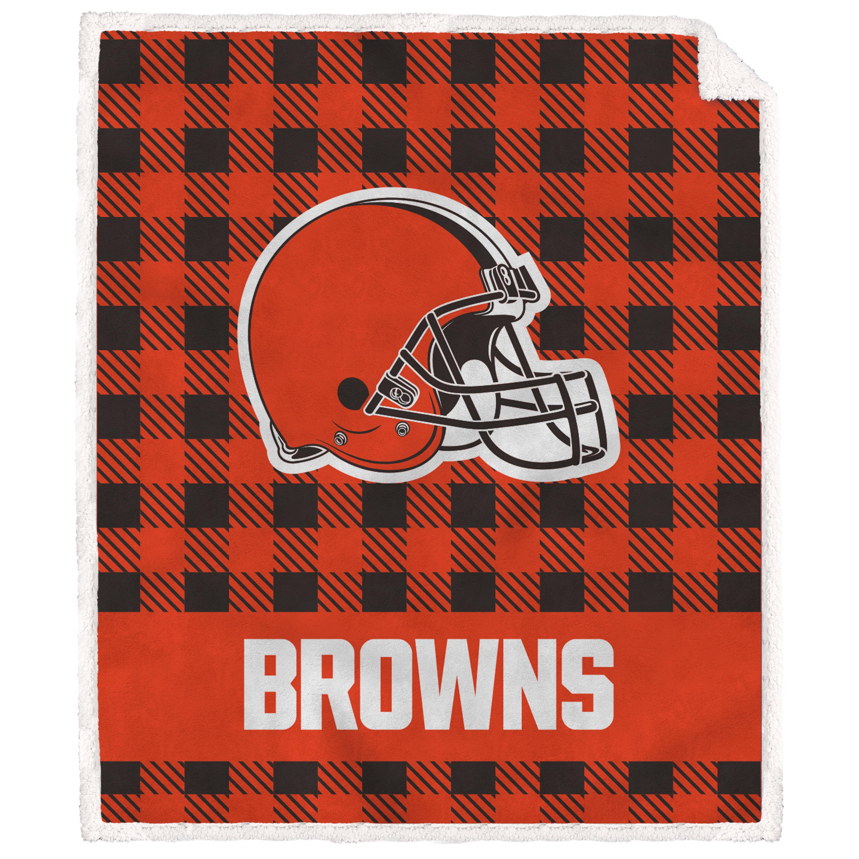 Pegasus Sports LLC NFL Buffalo Check Flannel Fleece Sherpa Blanket