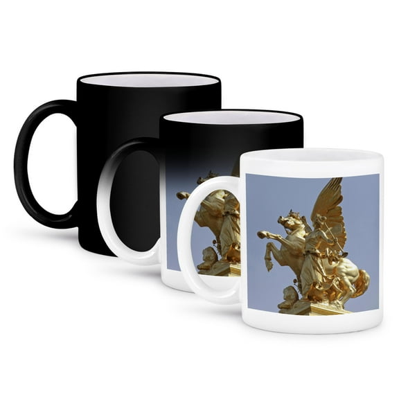 3dRose, Pegasus statue, Pont Alexander III, Paris, France - EU09 WSU0037 - William Sutton, 11oz Magic Transforming Mug