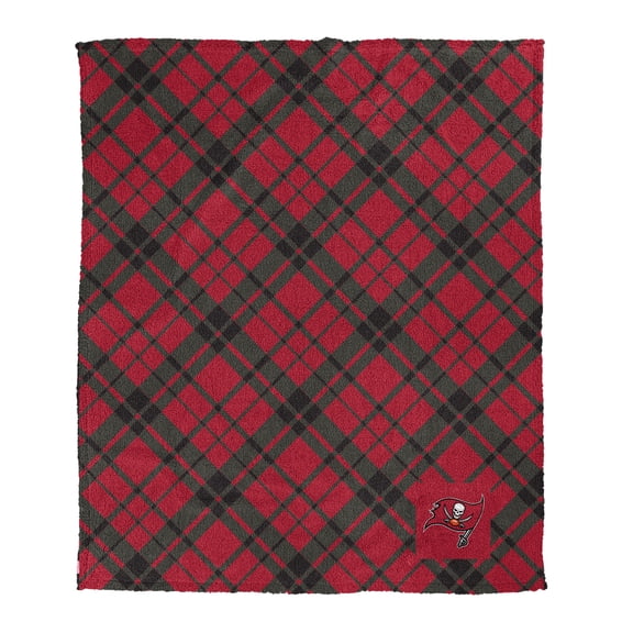 Pegasus Tampa Bay Buccaneers 50" x 60" Dash Logo Patch Ultra Cozy Sherpa Blanket