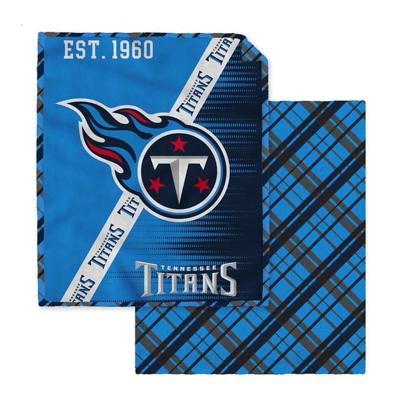 Pegasus Tennessee Titans 60" x 80" Digital Dash Two-Sided Checkered Ultra Cozy Sherpa Blanket