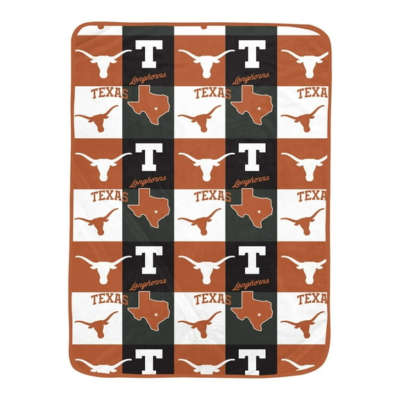 Pegasus Texas Longhorns 66" x 95" Oversized Graphic Grid Ultra Cozy Blanket