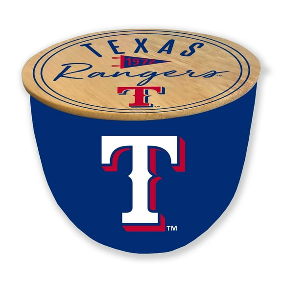 Pegasus Texas Rangers 16oz. Script Circle Wood Top Ceramic Candle