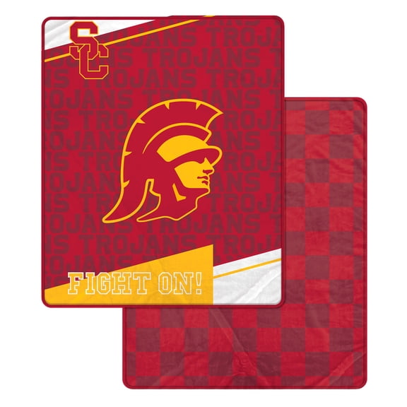 Pegasus USC Trojans 60" x 70" Diagonal Ghost Checkered Double-Sided Blanket
