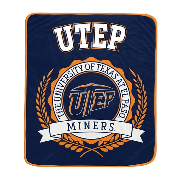 Pegasus UTEP Miners 50" x 60" University Crest Ultra Soft Blanket