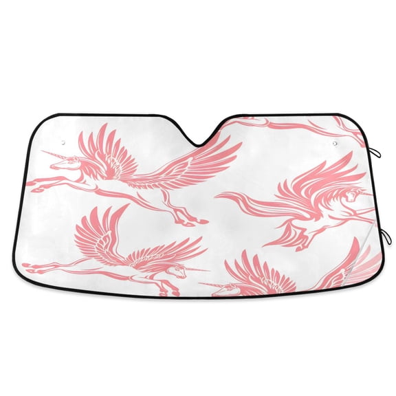 Pegasus Unicorn Fly Car Windshield Sun Shade Foldable Car Front Window Visor Heat and UV Protection 55x27.6