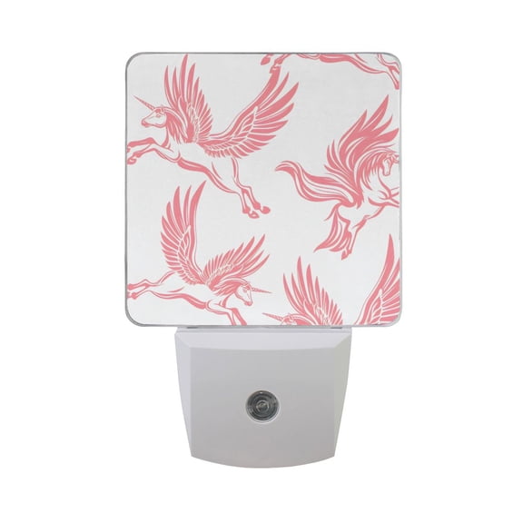 Pegasus Unicorn Fly Night Light 2 Pack LED Nightlight Plug into Wall Dusk to Dawn Sensor Soft White
