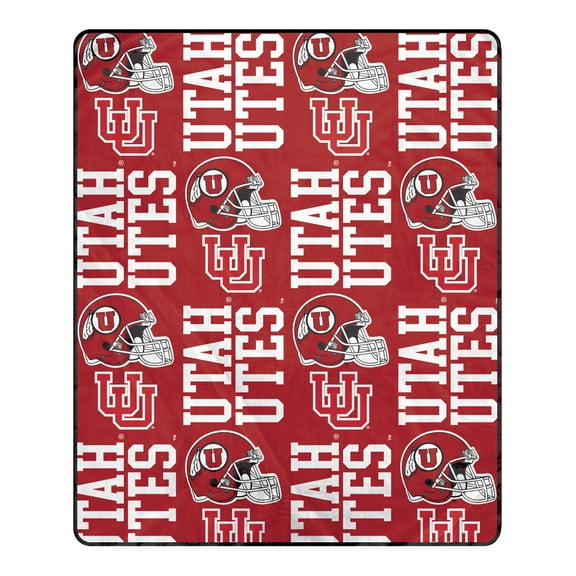 Pegasus Utah Utes 50" x 60" Homefield Stacked Logos Ultra Soft Blanket