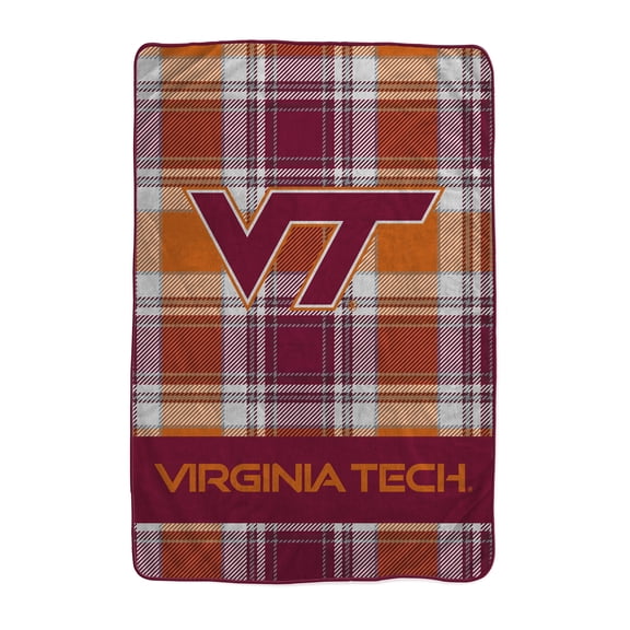 Pegasus Virginia Tech Hokies 66" x 95" Oversized Plaid FAN-mily Ultra Cozy Blanket