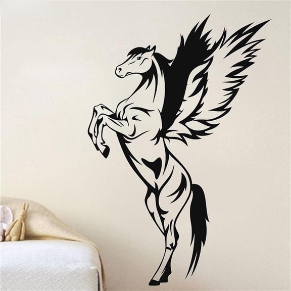 Pegasus Wall Stickers Animal Horse Home Decor Removable Living Room Decoration Bedroom Wall Decals 83x58cm