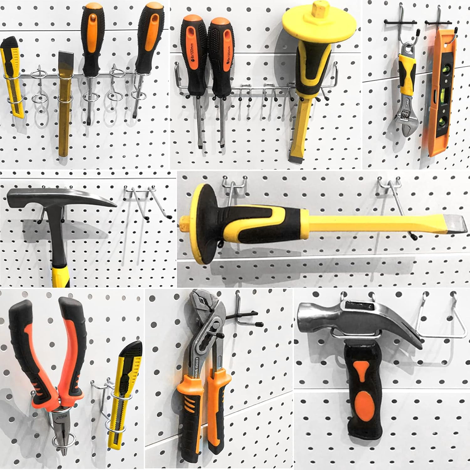 Pegboard Accessories Organizer Kit, Peg Board Hooks Assortment with ...