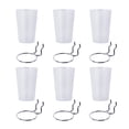 thumbnail image 1 of Pegboard Cup with Rings,Clear Plastic Round Storage Bins,Set of 6 with Cup Holder for Office,Bathroom,Kitchen, Bedroom,Organizing Accessories Hardware Tools, 1 of 7