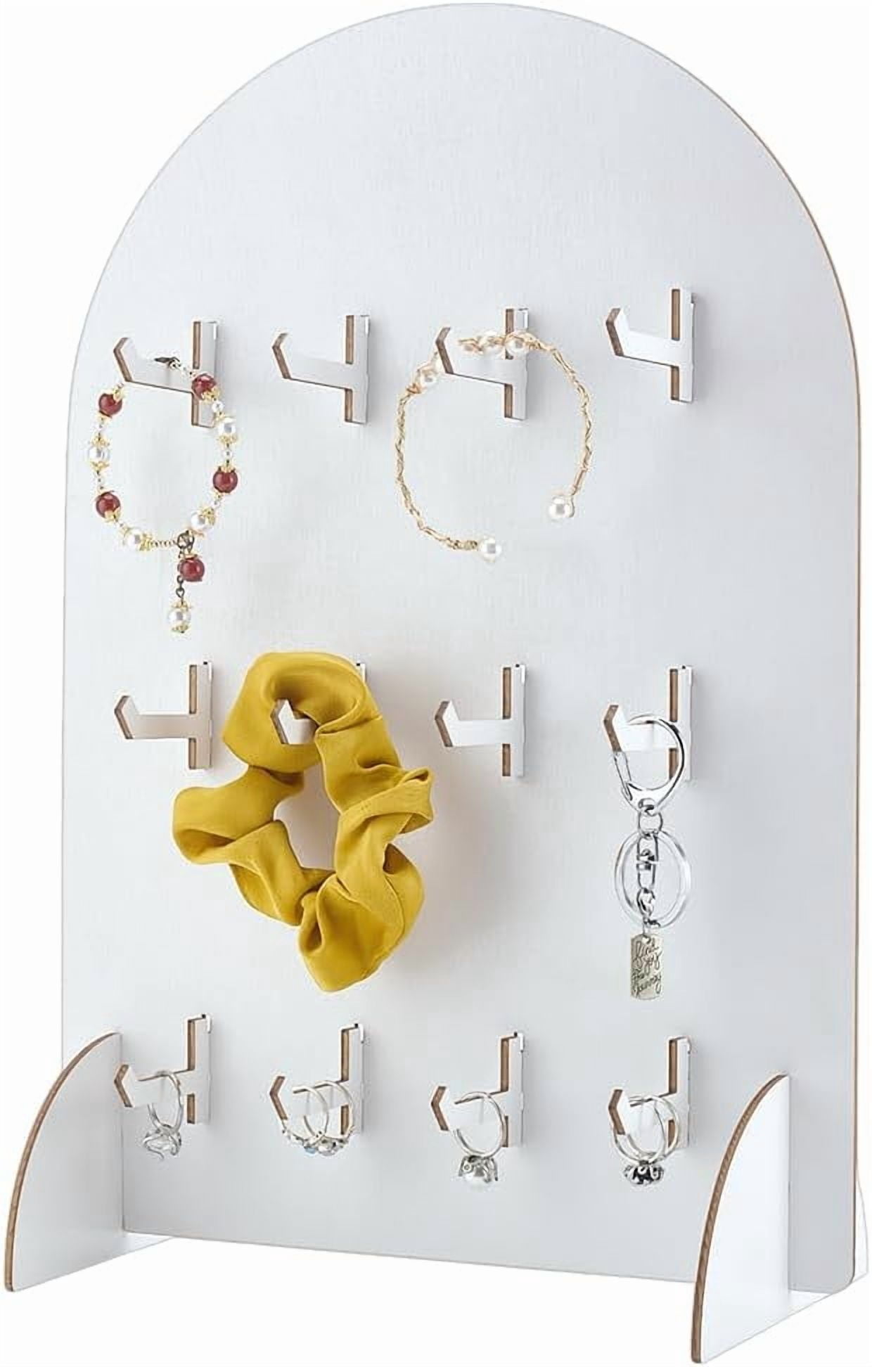 Retail Keychains Stands Pegboard Display Stand Wooden Jewelry Rack Bracelet Holder Shelf ...