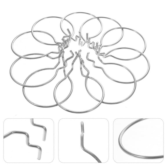 LIOOBO 10pcs Durable Metal Hooks for Pegboard Cup Holders J Hooks Ring Design for Garage Shop Display