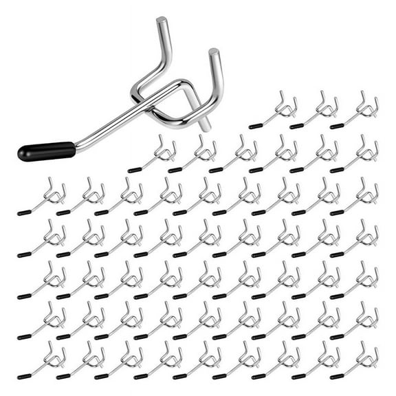 Pegboard Hooks 55 Pack 2 Inches, Peg Board Hooks for Hanging, Fit 1/4inch Peg Board Organizer Accessories for Garage