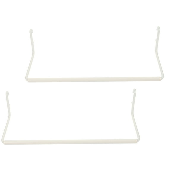 Pegboard Paper Towel Holder 2 Pcs Rack for Roll Kitchen Extendable White Stainless Steel