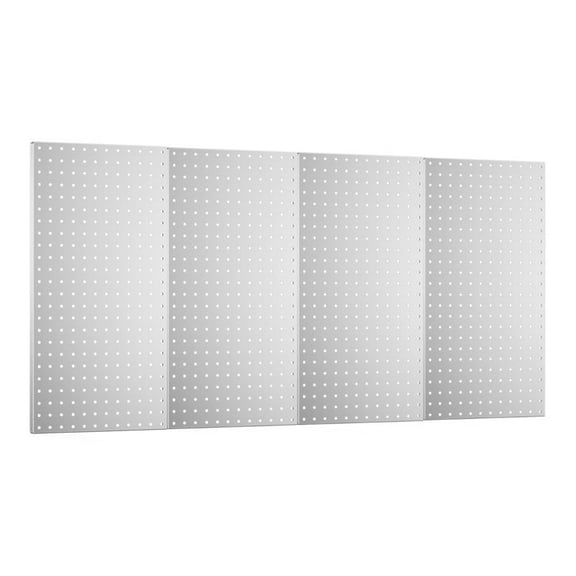 Pegboard Wall Organizer 4 PCS 24" x 12" Silvery Peg Board Metal Pegboard Panels for Garage Tool Storage