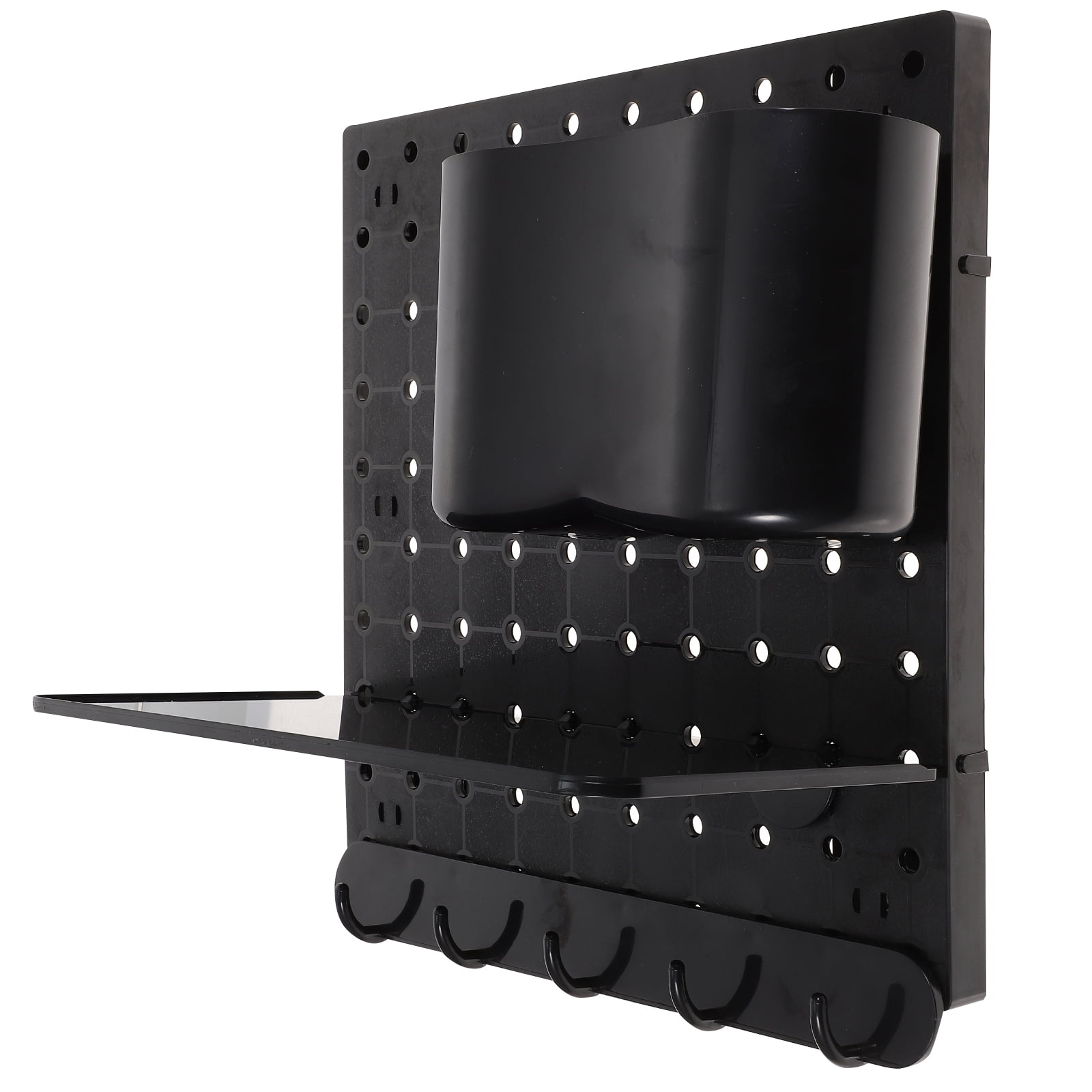 Pegboard Wall Organizer Kit Display Mount Storage Shelf Plastic