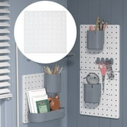 30x22 Inch White Pegboard Organizer Panel - Wall Mount Storage For Tools, Craft, Office Supplies