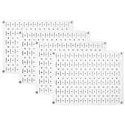 Pegboard Wall Organizer Tiles - Wall Control Modular Metal Pegboard Tiling Set - Four 12-Inch Tall x 16-Inch Wide White Peg Board Panel Wall Storage Tiles - Easy to Install White