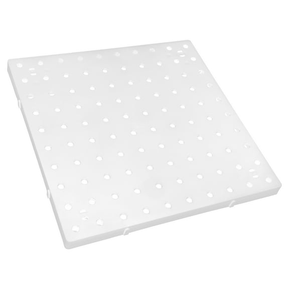 Heavy-Duty White Plastic Pegboard Wall Panel for Garage Tool Storage and Office Organization with Multiple Holes