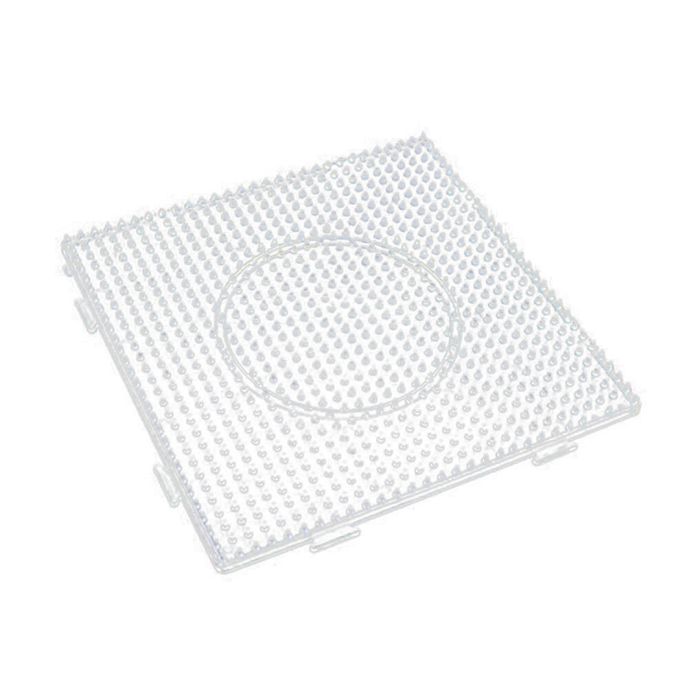 Pegboards 6 Pieces 5mm Large Square Fuse Beads Boards Clear Plastic