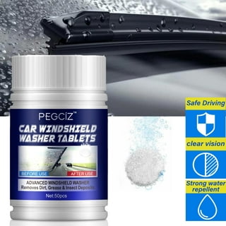 24pcs car windshield washer fluid concentrated cleaning tablets, windshield  wiper fluid solid effervescent tablets. Remove glass stains and clear  vision (use with deicer or methanol in winter)