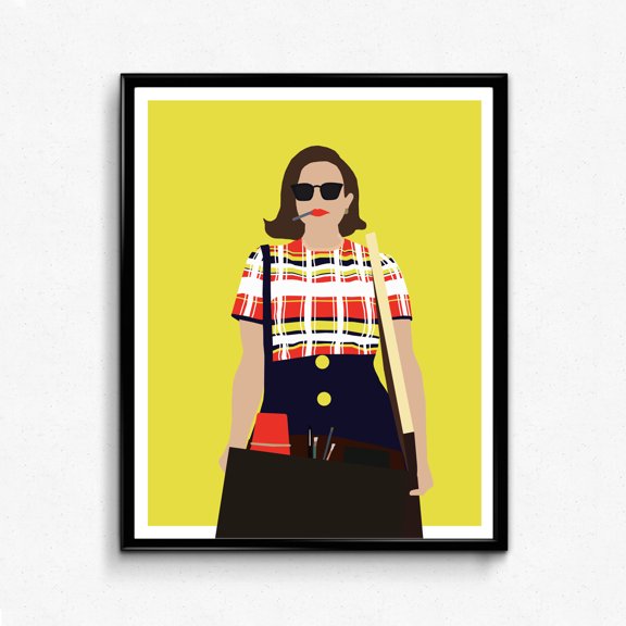 Peggy Mad Men TV Poster, Minimalist Series Wall Art Print
