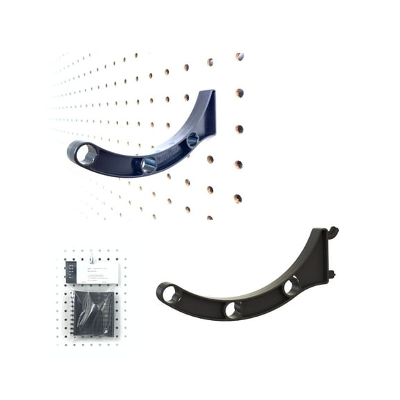 Peggy Pegboard Tape and Ribbon Accessory Hook ONLY for Hook and Dowel Organizer Storage for Tape, Wire Spools, Ribbon, Wrapping, Crafts, Hobby, Wine Rack 10pk