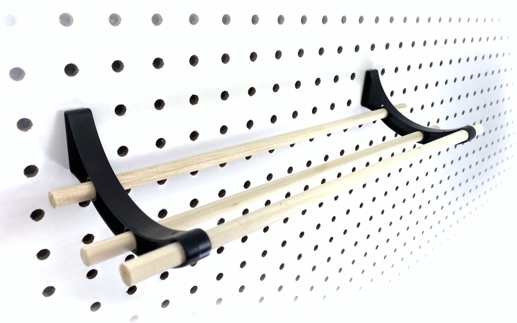 Peggy Pegboard Tape and Ribbon Organizer, Accessory Hook and Dowel Storage for Wrapping, Crafts, Hobby, Wine Rack 12” kit - 6PK