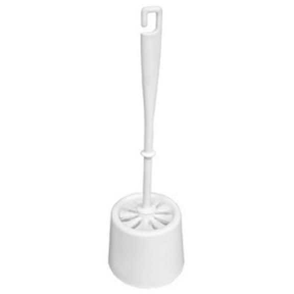 Peggy Perfect 20601Toilet Brush and Holder Round PotWhite