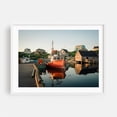 thumbnail image 1 of Peggy's Cove Harbor - Peggys Cove Nova Scotia Canada Photography Harbor Boat Coastal Landscape Scenic Rural Rustic White Framed Wall Art Print 9 x 12 inches, 1 of 4