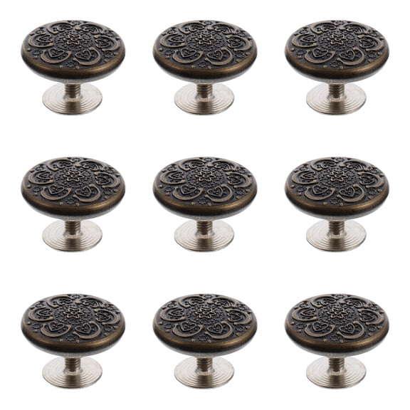 SOPOTUTU 10pcs Replacement Button for Jeans Brown Alloy Waist Adjuster for Pants Daily Use Adults