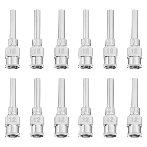 PeggyDoll 12-Pack Stainless Steel Dispensing Needles with Precision Tips for Accurate Liquid Application