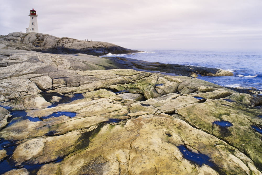 Peggys Cove Lighthouse Nova Scotia Canvas Art - Darwin Wiggett Design Pics (34 x 22)