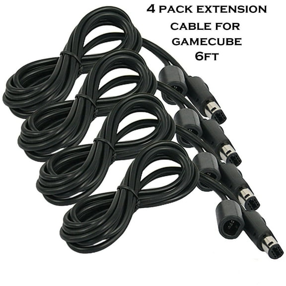 Pegly 6ft Extension Cable cord For Nintendo Gamecube Classic Remote Controller Package of 4 Pieces