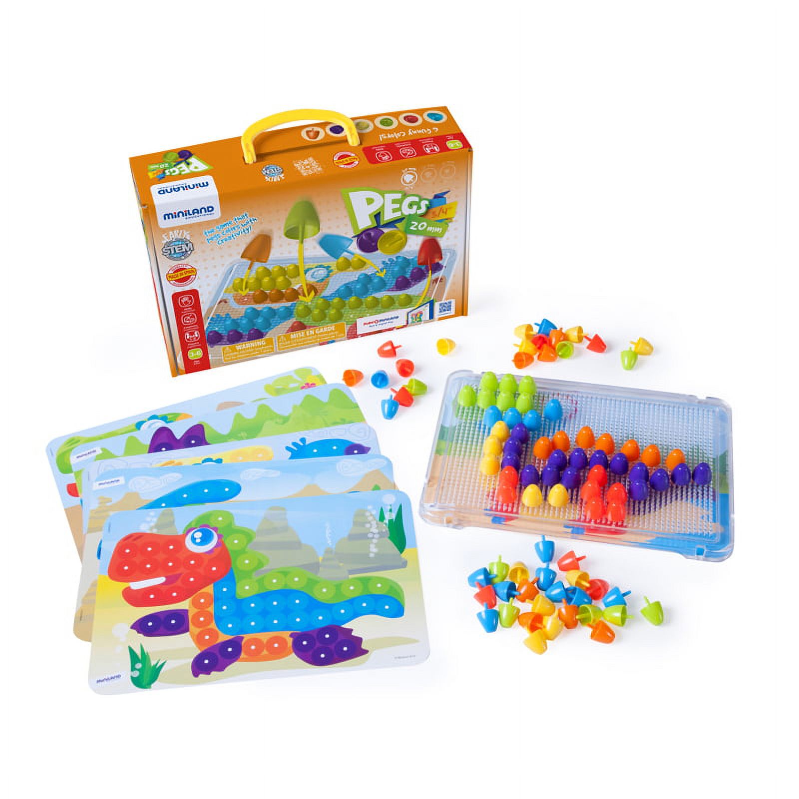 Pattern Blocks Pegs Pegs & Patterns Set, Bright Colors, 90 Pieces - Walmart.com