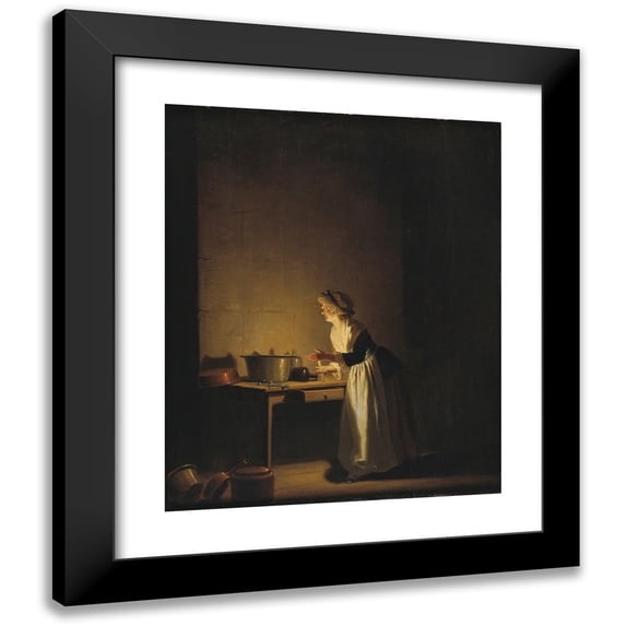 Pehr Hilleström 15x18 Black Modern Framed Museum Art Print Titled - Kitchen Scene