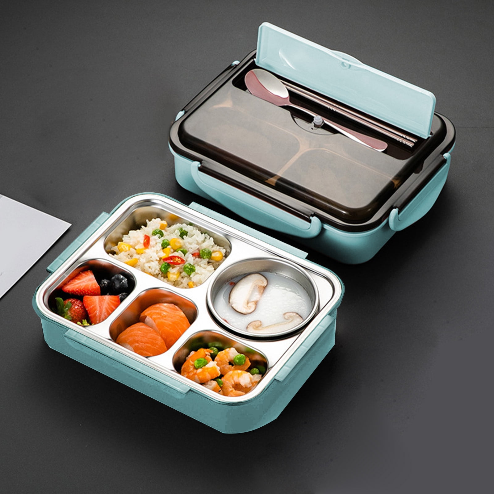 PeiBai 1500Ml Five-Compartment Stainless Steel Lunch Box For Office ...