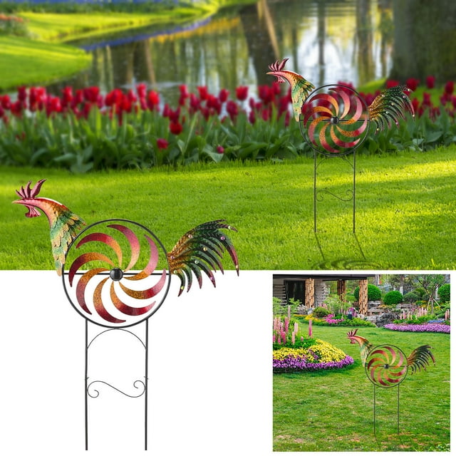 PeiBai Windmill Outdoor Decorations Chicken Yard Metal Crafts Garden