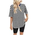 thumbnail image 1 of PeiLuo Women's Oversized Summer T-Shirts: Short Sleeve, Loose Fit, Casual Crewneck Plain Tunic Tops, 1 of 6