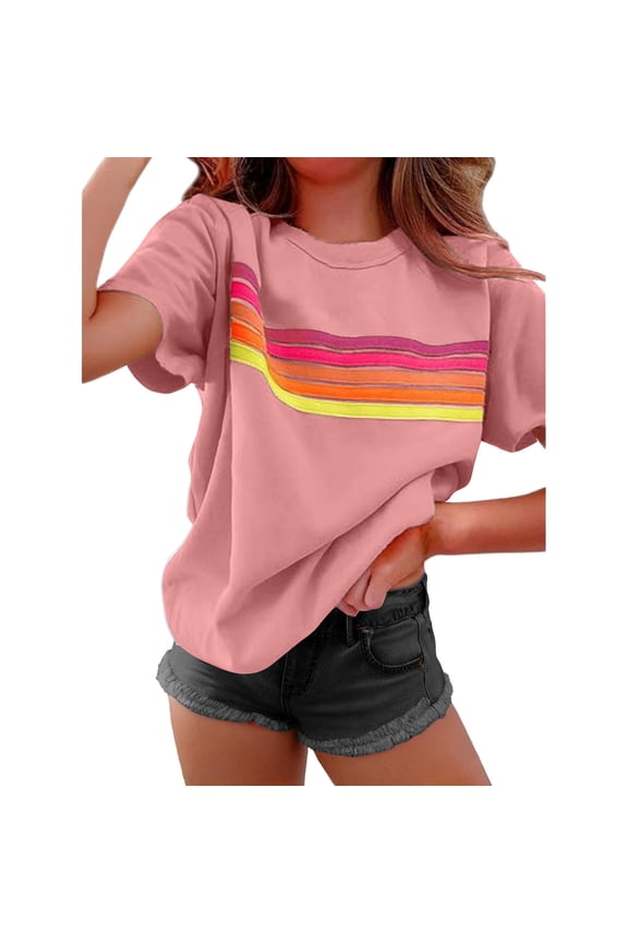 Women's Oversized Sunshine Shirt - Vintage Sun Print Graphic Tee, Boho Summer Short Sleeve Top for Hiking