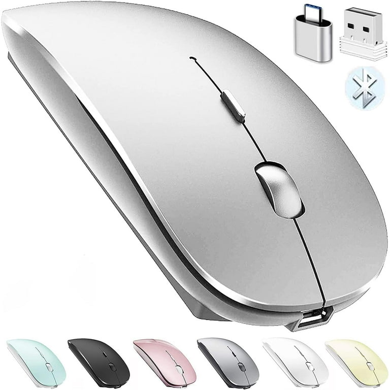 Peibo Rechargeable Bluetooth Mouse For Laptop Ipad Pro Ipad Air Macbook Pro  Macbook Air Wireless Mouse For Laptop Mac Macbook Chromebook Win8/10  Input_Mouse 