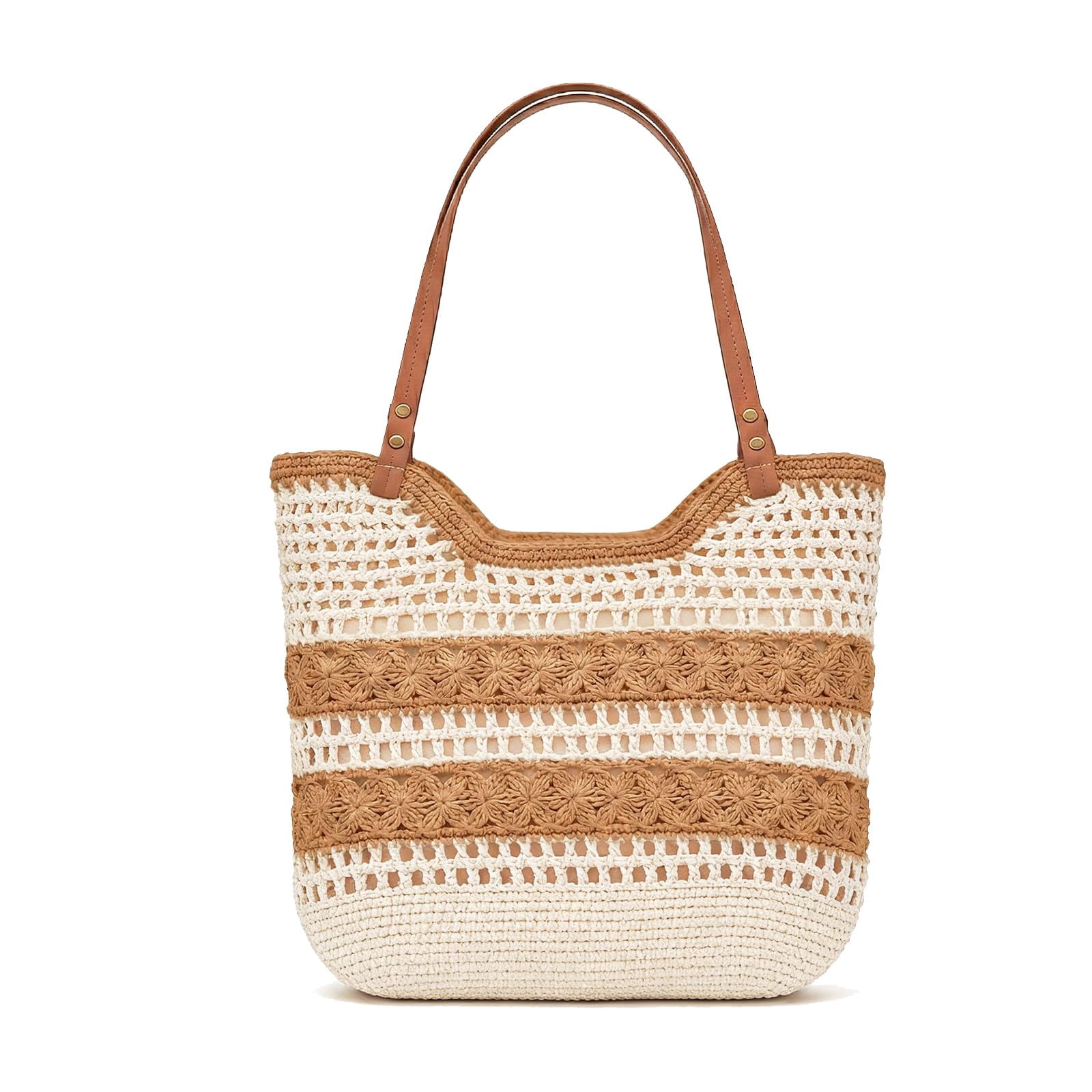 Peicees Small Crochet Beach Bag For Women- Woven Boho Purse Knitted Shoulder Bag For Summer Vacation Beachy Travel Pool