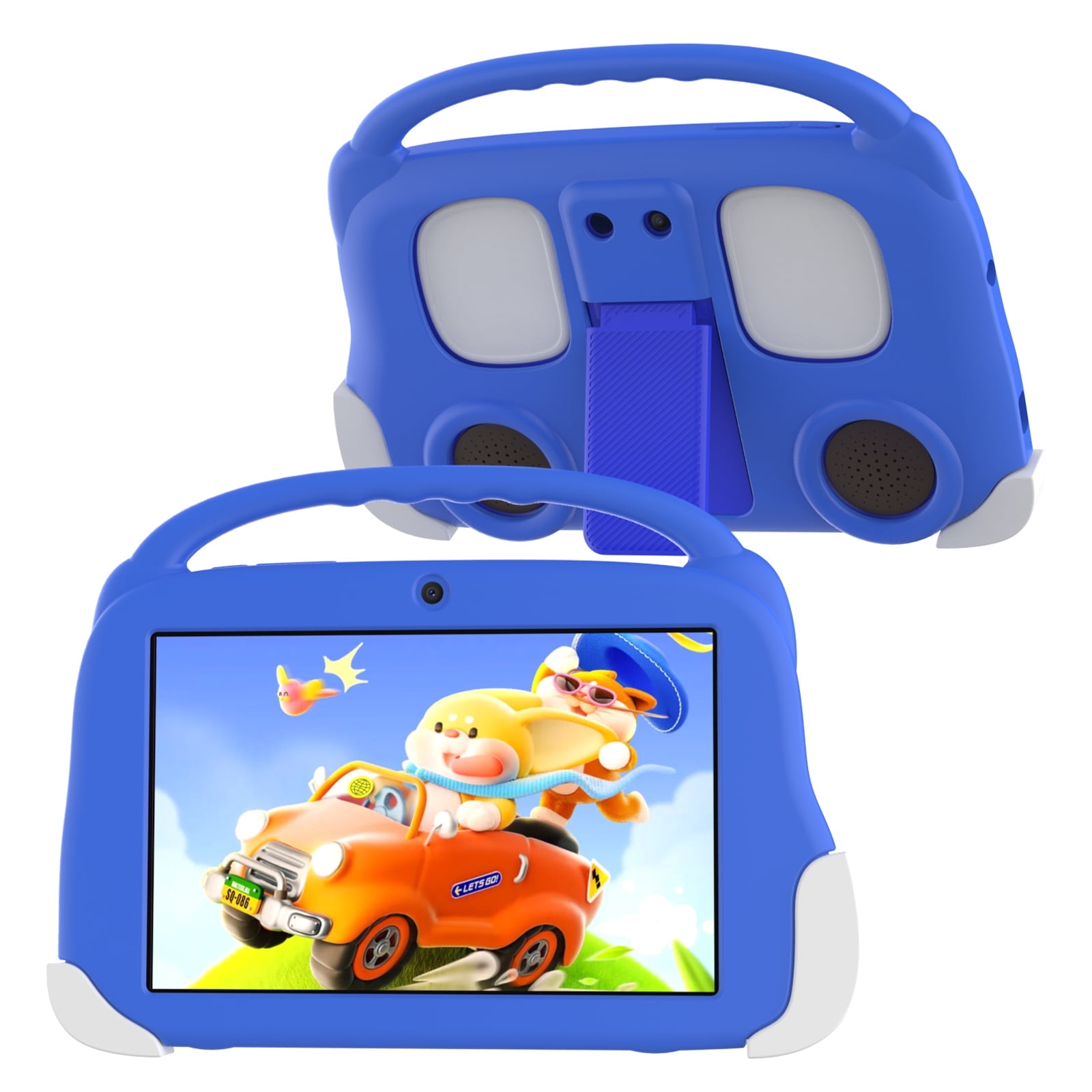Peicheng Tablet, 8-inch IPS HD Screen Android Tablet for Kids with Protective Case, Parental Contral, 4000mAh battery, Pre-Installed Apps for Learning and Play, Blue