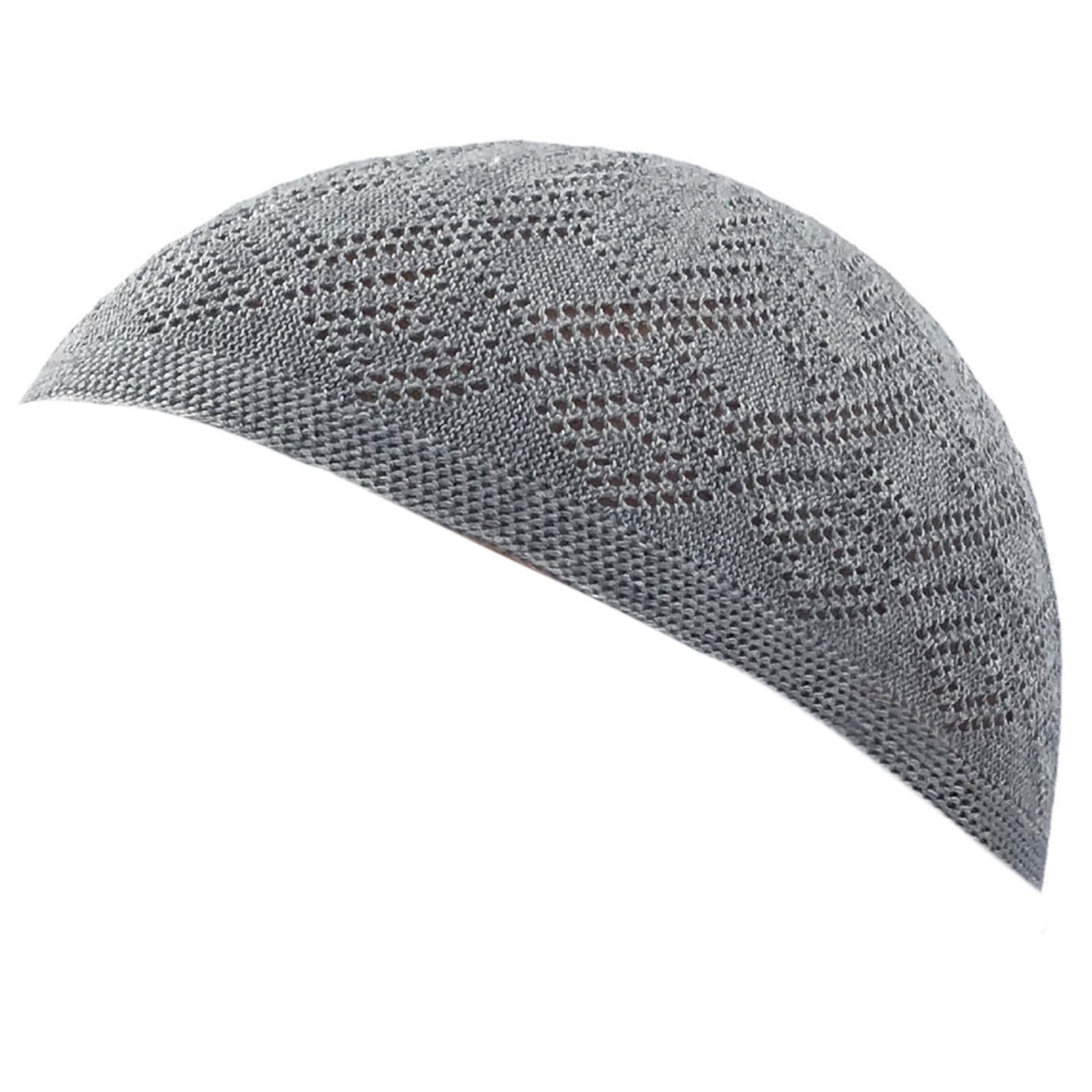 4 Pack Knit Kufi Hats - Crochet Beanie Skull Caps, Stretchy For Men & Women, Solid Colors (Black, White, Blue, Cyan)